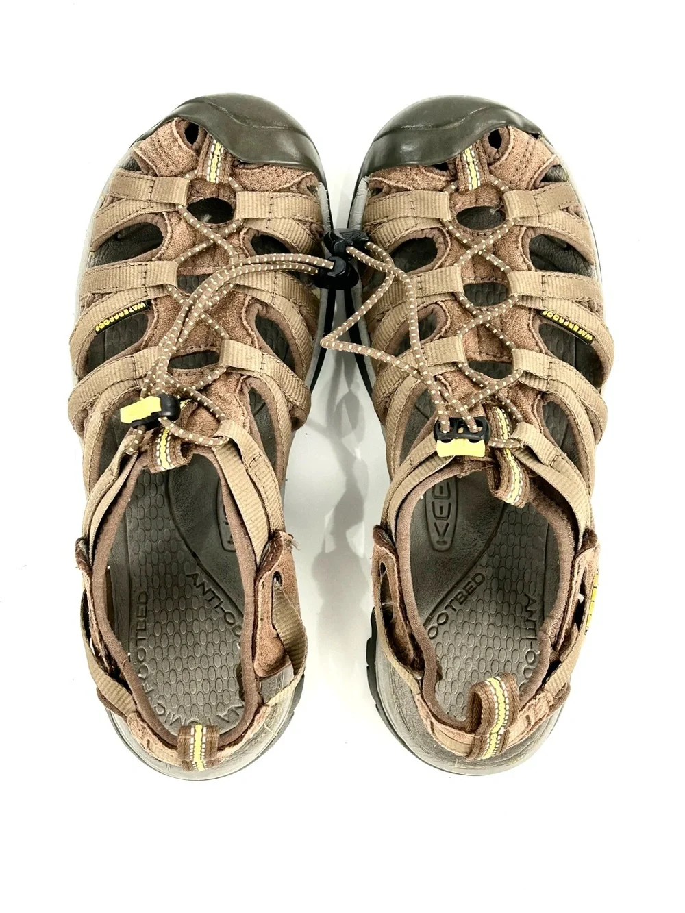 Keen Brown Sport Sandals with Yellow Accents